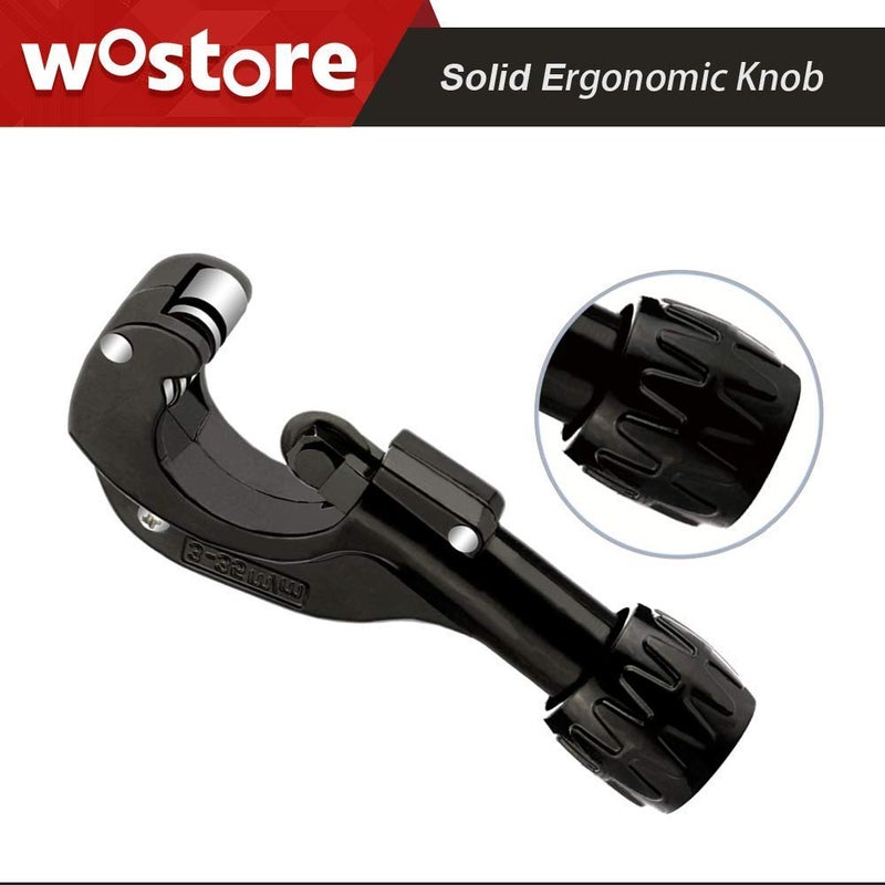 Wostore Tubing Cutter 1/8 to 1-3/8 Inch for Pipe Copper PVC Thin Stainless Steel Tube with Extra Blade and Reamer - Image 5